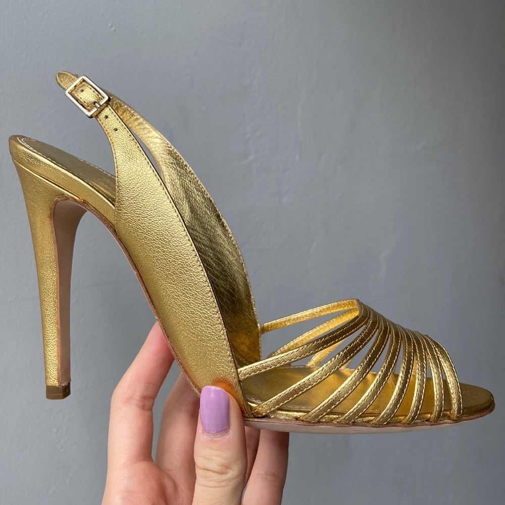 Sergio Rossi beautiful gold heels.